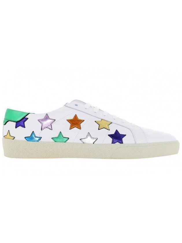 Luxury Saint Laurent Women's California Multimetal Star Low Top Sneakers White