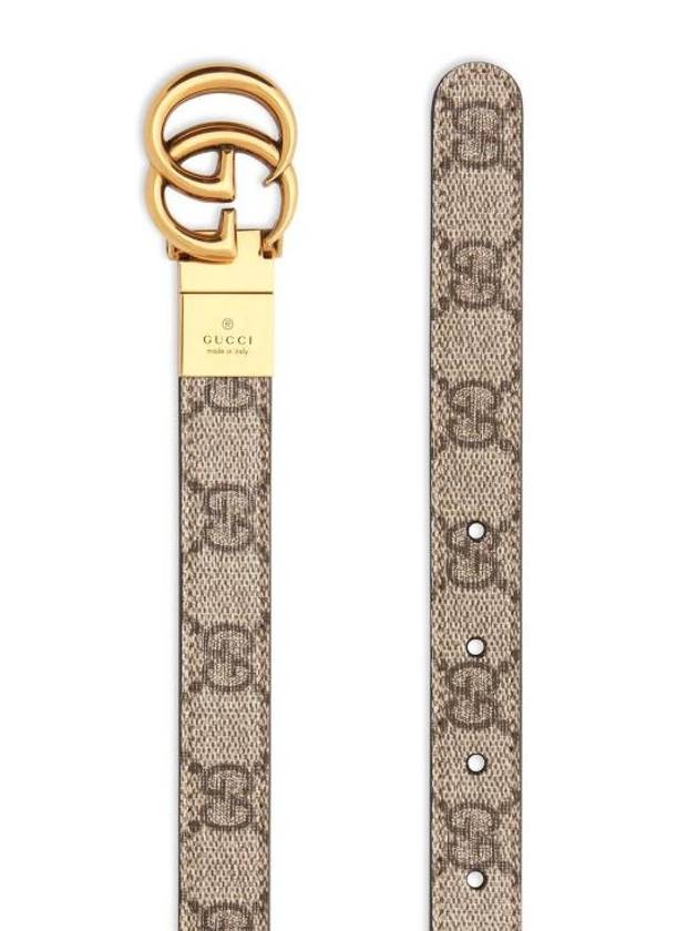 Luxury Gucci Trending 2025 GG Marmont Reversible Thin Belt Grey