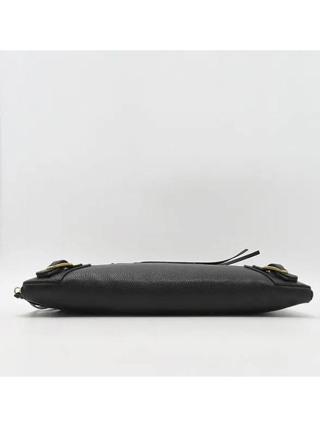 Luxury Balenciaga 652490 Black Grain Calfskin Neo Classic Clutch