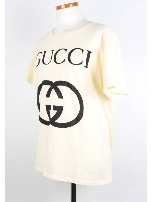 Luxury Gucci Trending 2025 Interlocking logo short sleeve S