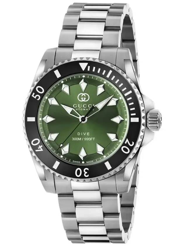 Luxury Gucci Trending 2025 Dive Automatic Watch Green Silver