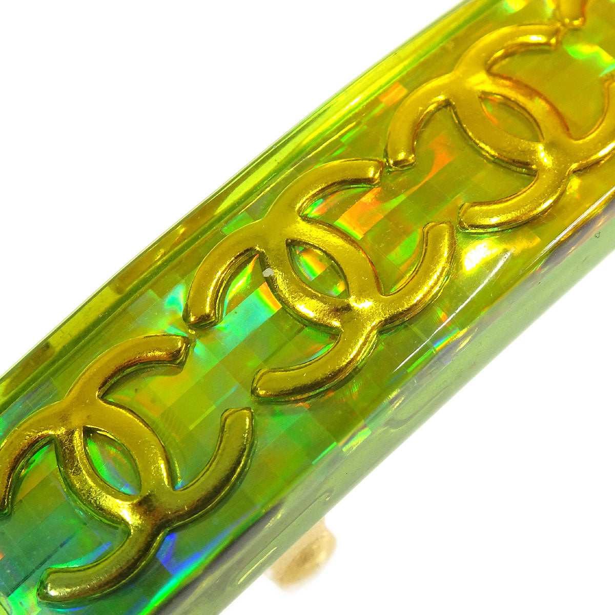 Luxury Chanel 1997 Rainbow Lucite Hair Clip Barrette