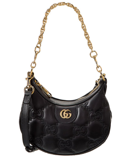 Luxury Gucci Trending 2025 GG Matelasse Mini Leather Hobo Bag