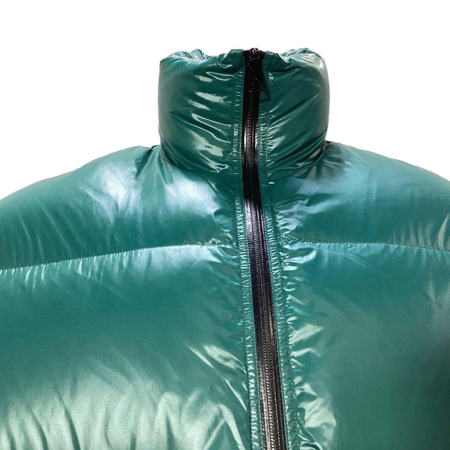 Luxury Bottega Veneta Puffer Coat in Green Polyamide