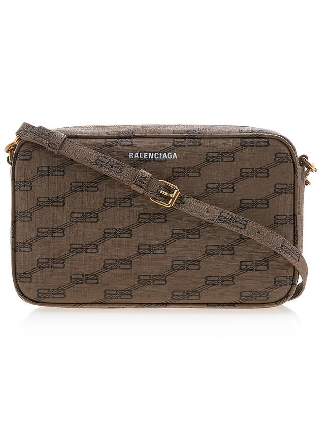 Luxury Balenciaga Monogram Logo Camera Cross Bag Beige