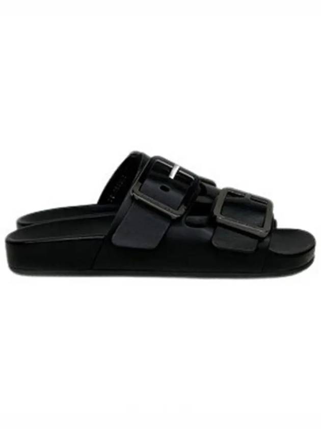 Luxury Balenciaga Mallorca Strap Slippers Black