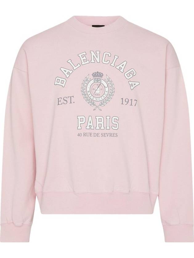 Luxury Balenciaga College 1817 Sweatshirt Pink