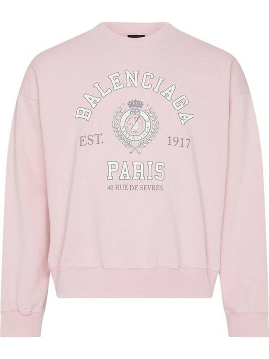 Luxury Balenciaga College 1817 Sweatshirt Pink