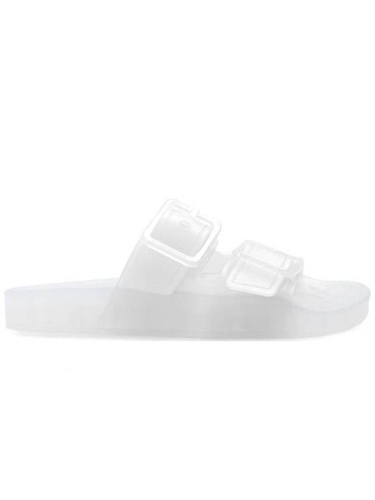 Luxury Balenciaga Mallorca Clear Rubber Slippers White