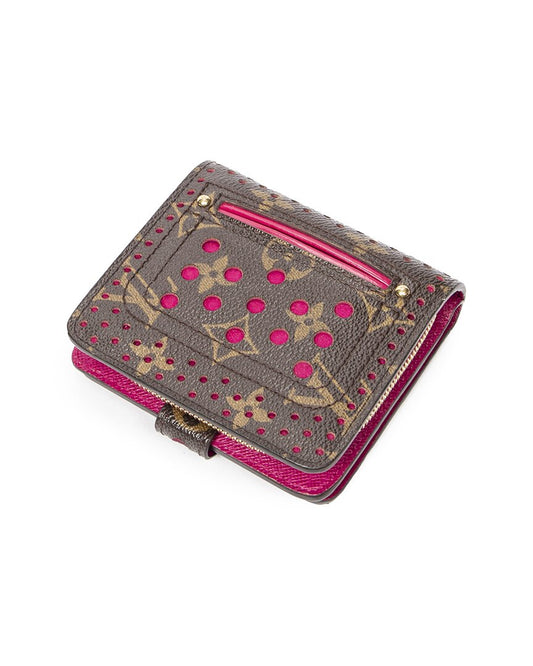 Louis Vuitton Limited Edition Brown & Fuchsia Monogram Perforated Canvas