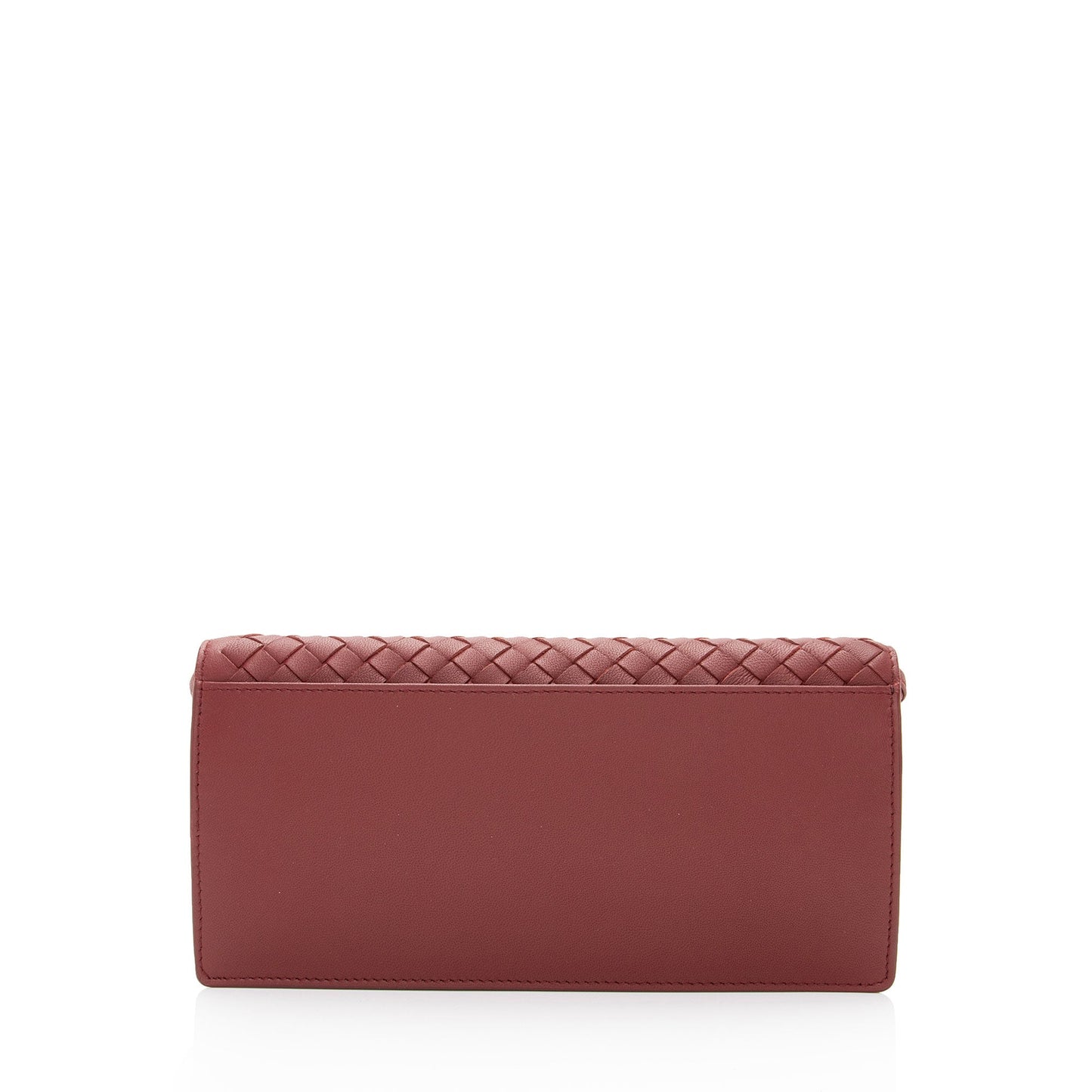 Luxury Bottega Veneta Intrecciato Nappa Flap Clutch