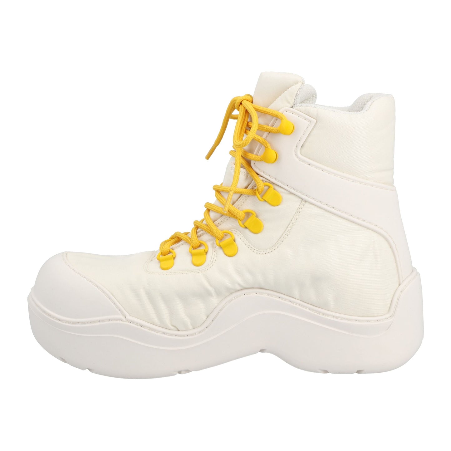 Luxury Bottega Veneta Puddle Bomber Boot in Nylon in white