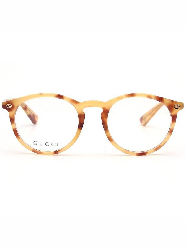 Luxury Gucci Trending 2025 Eyewear Round Horn-Rimmed Eyeglasses Yellow