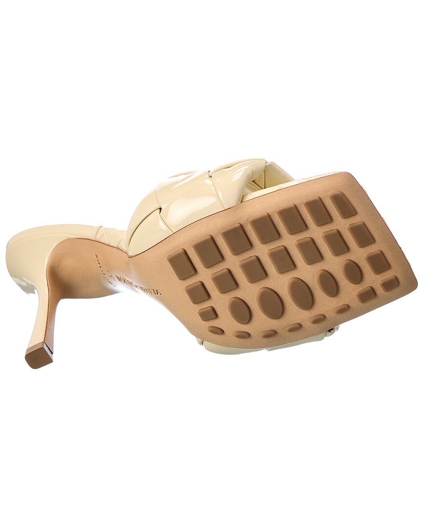Luxury Bottega Veneta The Lido Intrecciato Patent Sandal