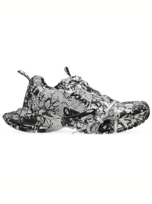 Luxury Balenciaga 3XL Extreme Graffiti Low Top Sneakers Grey