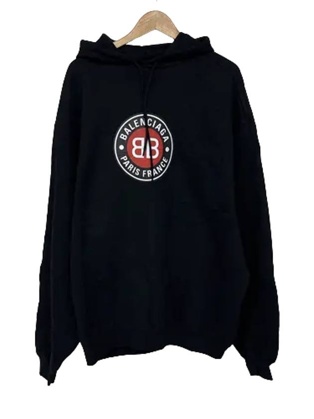 Luxury Balenciaga Men's Logo Hoodie Black
