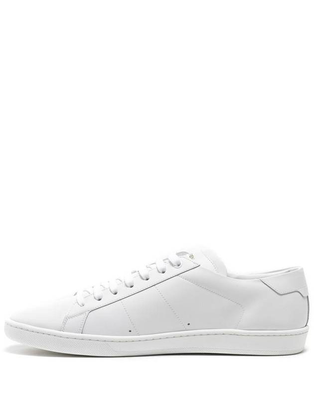 Luxury Saint Laurent Signature Court Classic Leather Low Top Sneakers Off White