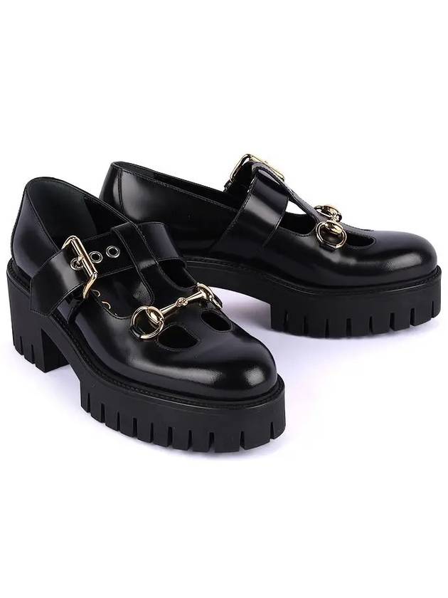 Luxury Gucci Trending 2025 Horsebit Mary Jane High Loafers Black