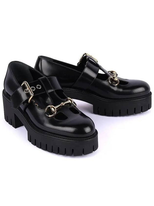 Luxury Gucci Trending 2025 Horsebit Mary Jane High Loafers Black