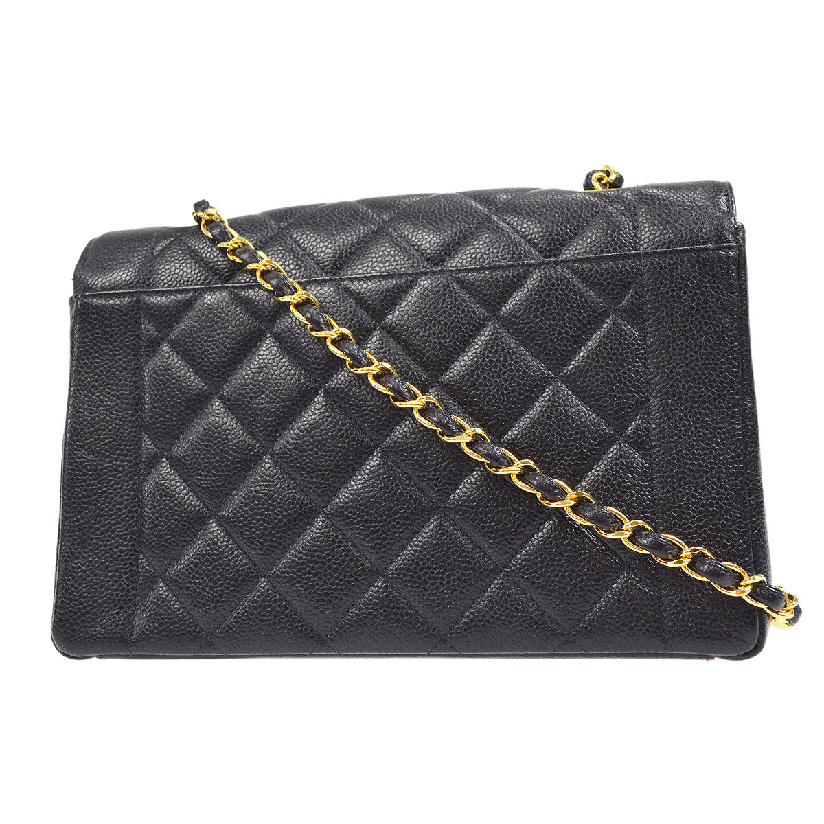 Luxury Chanel 1994-1996 Diana Flap Medium Black Caviar