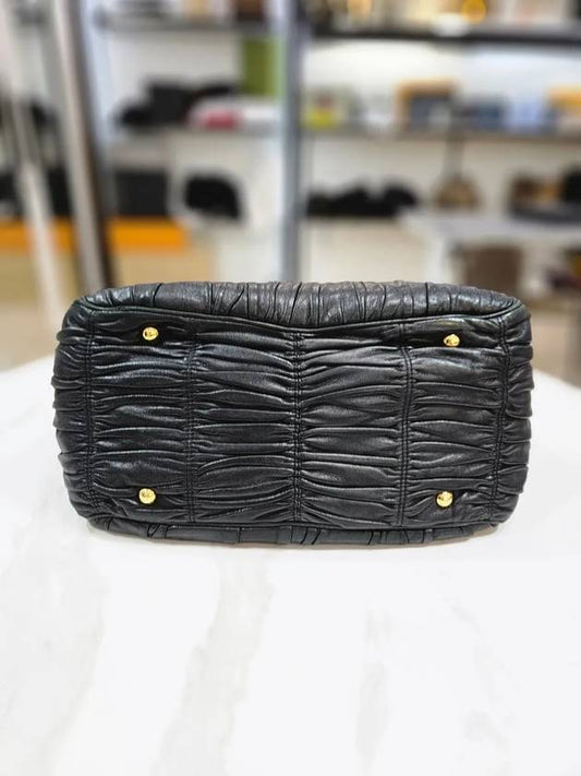 Luxury Gucci Trending 2025 Prada Goffre Nappa Leather Lambskin Black Tote Bag B1336M