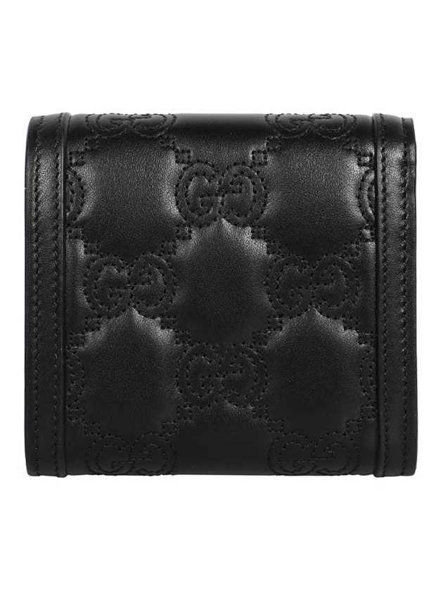 Luxury Gucci Trending 2025 GG Matelassé Half Wallet Black