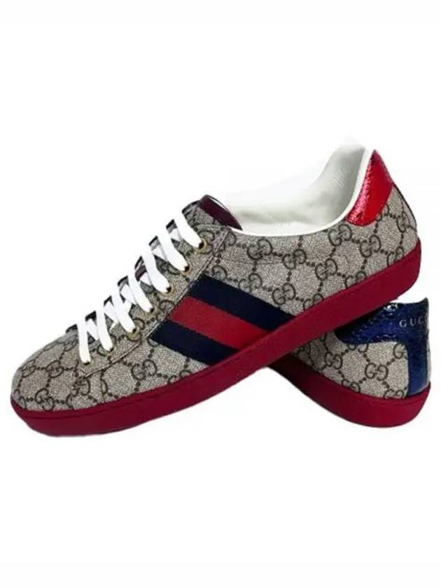 Luxury Gucci Trending 2025 Ace GG Supreme Low Top Sneakers Beige Ebony