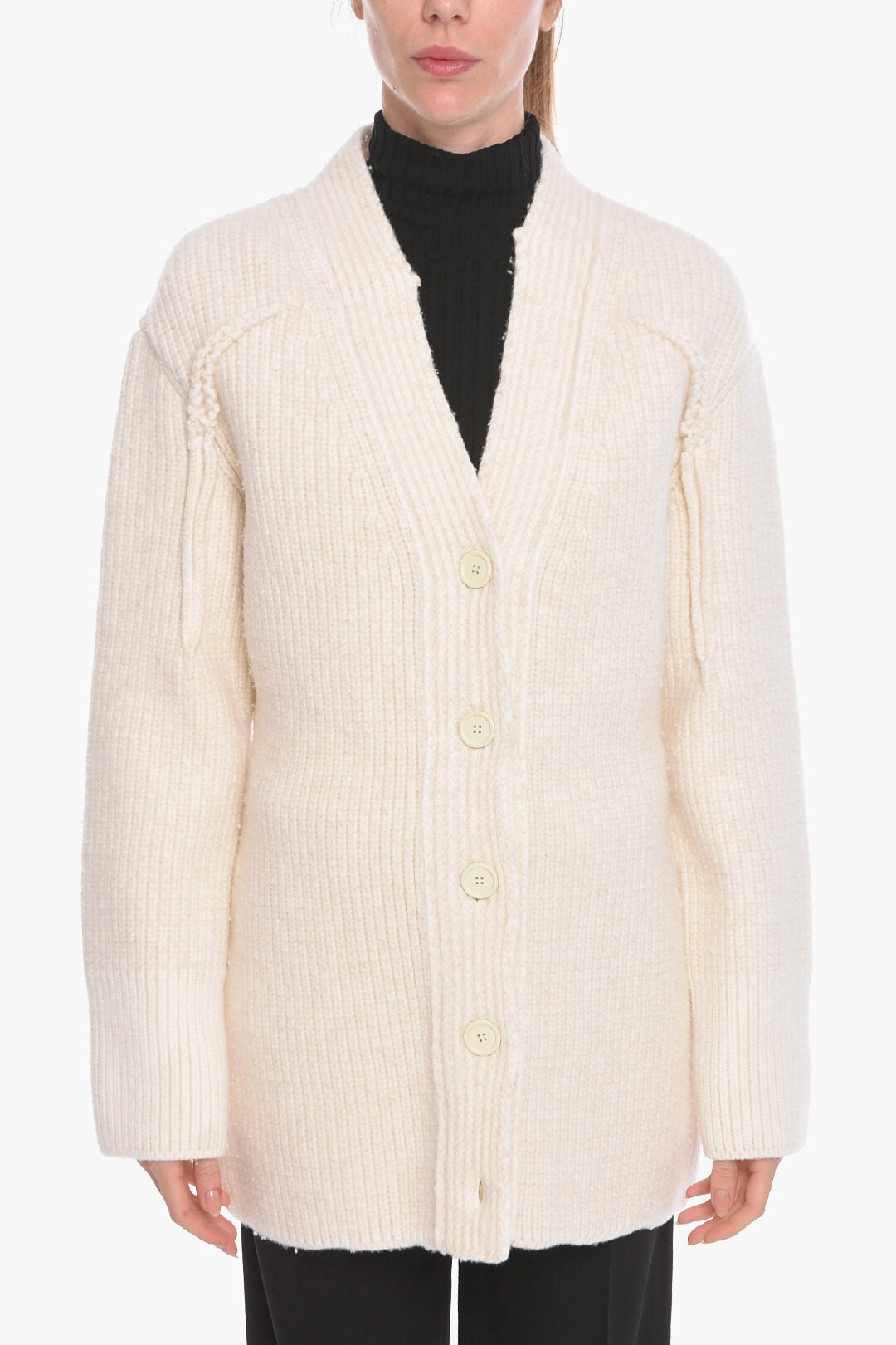 Luxury Bottega Veneta Cashmere-blend Ribbed Cardigan