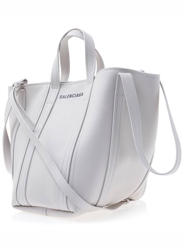 Luxury Balenciaga Calfskin Everyday Tote Bag White