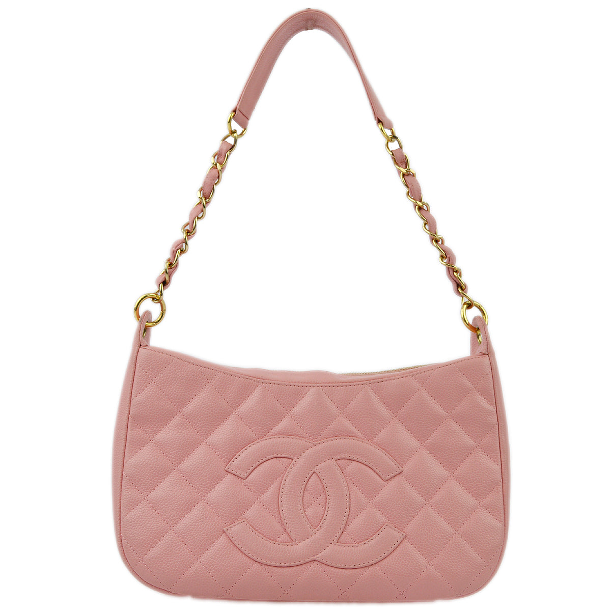 Chanel Pink Caviar Hobo Shoulder Bag