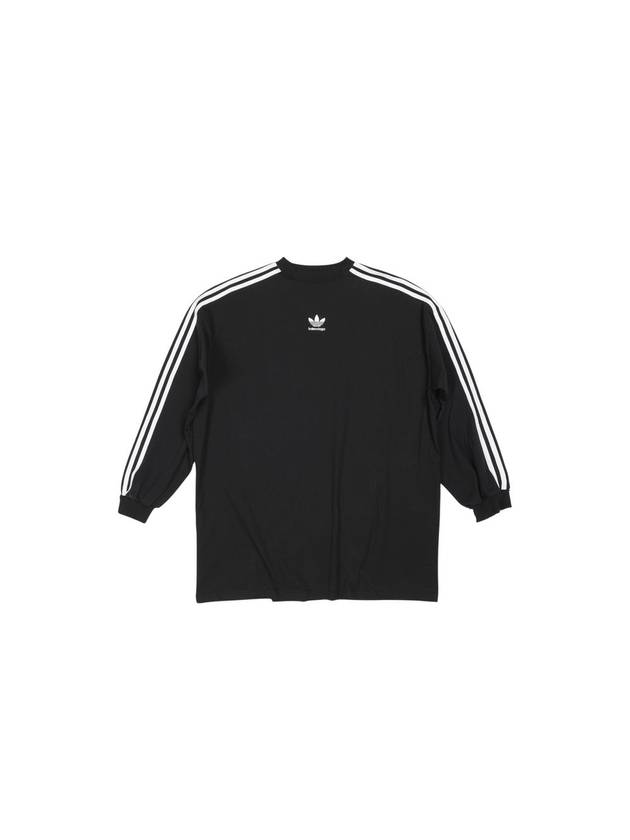 Luxury Balenciaga Oversized Long Sleeve T-Shirt Black