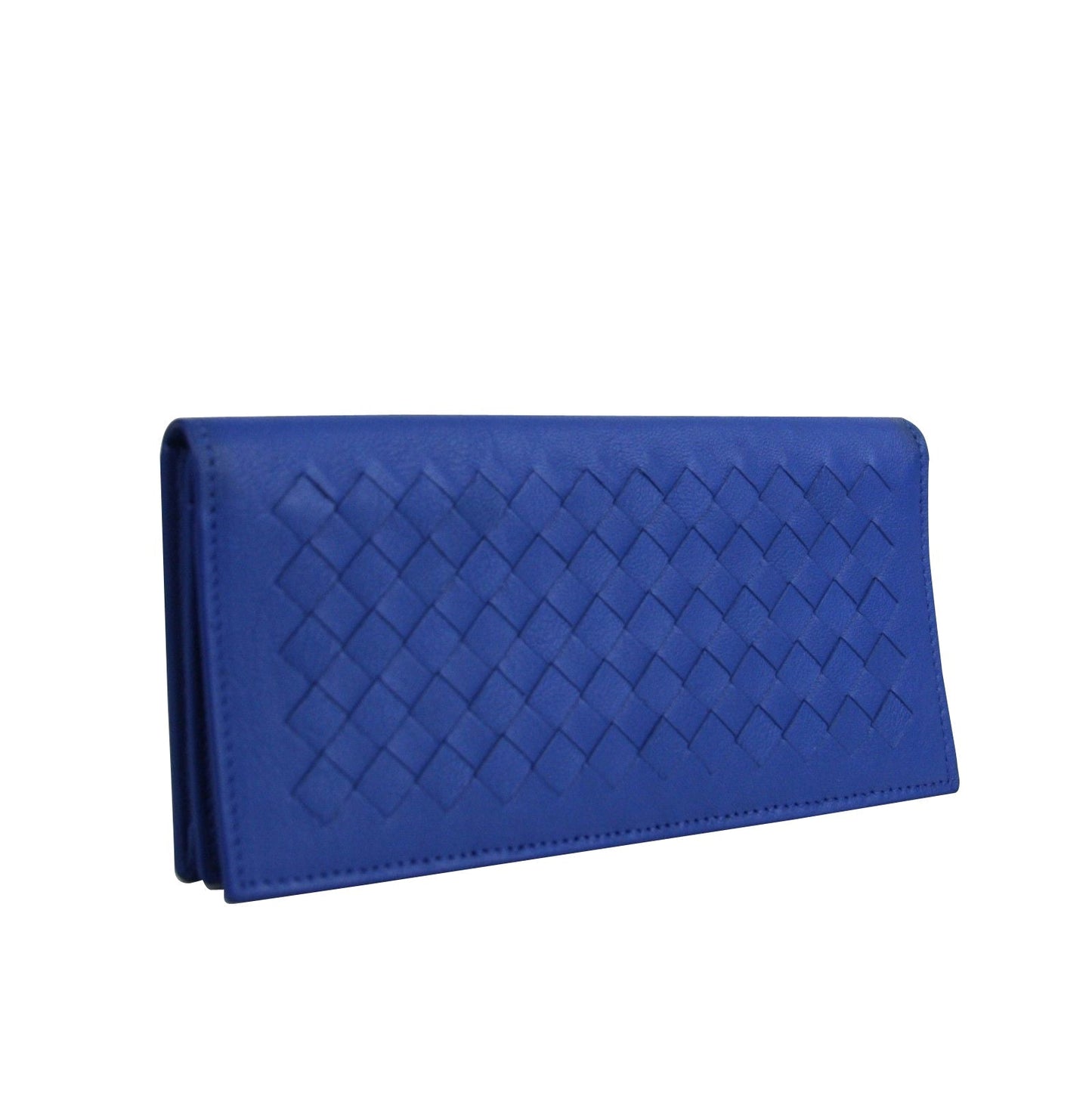 Luxury Bottega Veneta Men's Intercciaco Leather Woven Long Bifold Wallet