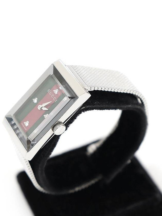 Luxury Gucci Trending 2025 YA147401 559662 21MM Steel Quartz WEB Mesh G Frame Women s Watch