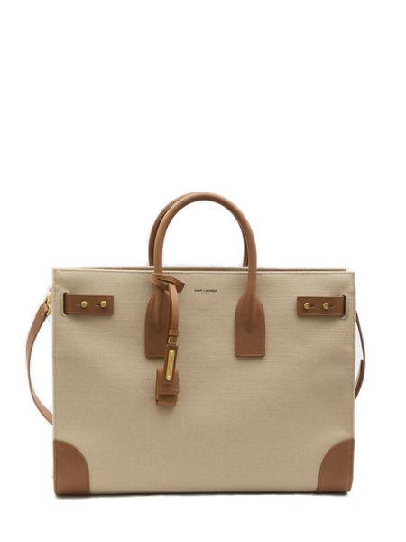 Luxury Saint Laurent Men's Sac De Jour Large Handbag in Beige | 781934FAC7T
