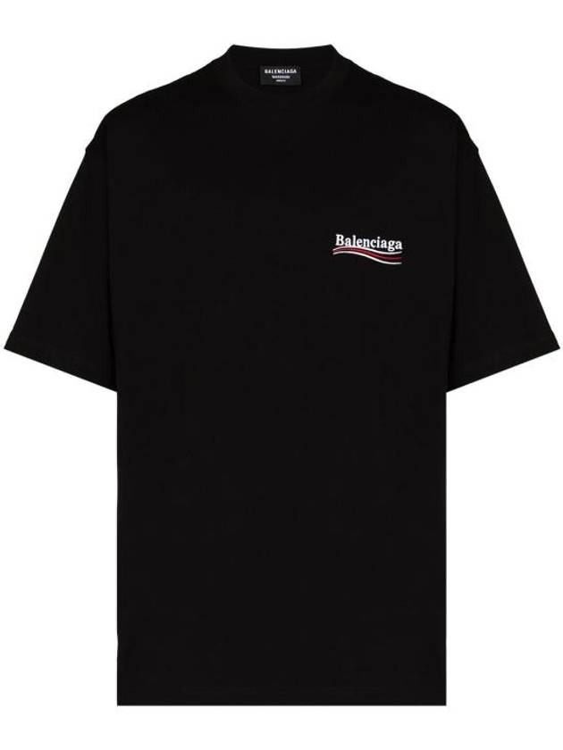 Luxury Balenciaga Political Campaign Large Fit Short Sleeve T-Shirt Black