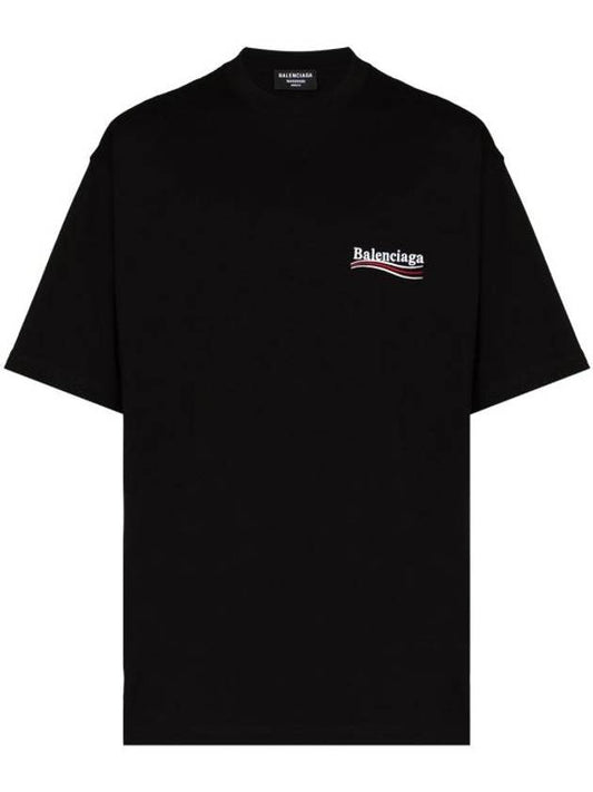 Luxury Balenciaga Political Campaign Large Fit Short Sleeve T-Shirt Black