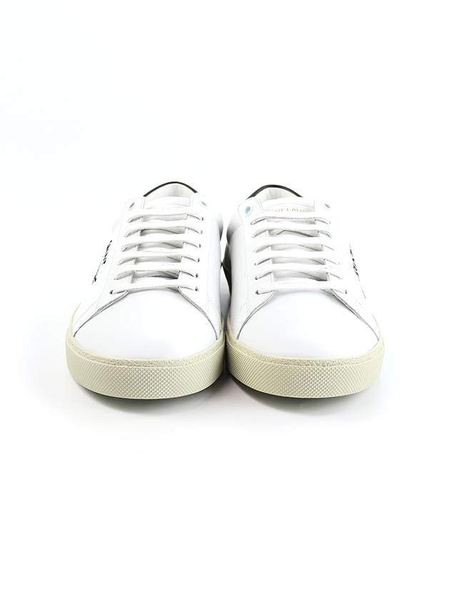 Luxury Saint Laurent Court Classic SL06 Black Tab Low Top Sneakers White
