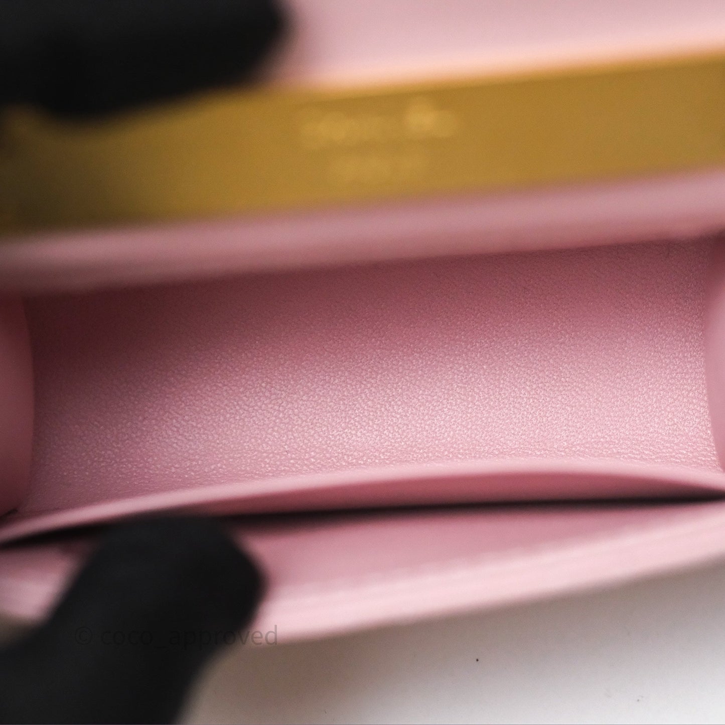 Chanel Mini Enamel Handle Clutch on Chain Pink Lambskin Gold Hardware 22B