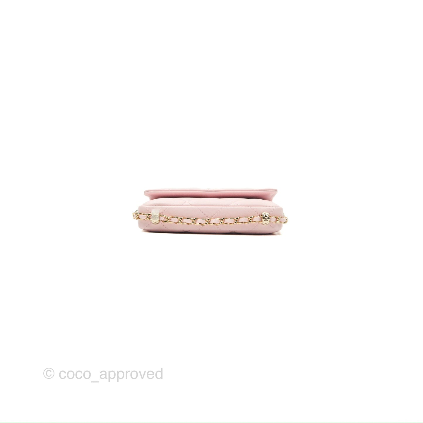 Chanel Mini Chain Around Clutch With Chain Pink Lambskin Gold Hardware 22S