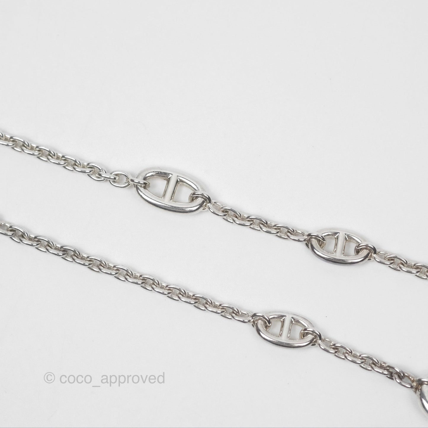 Hermès Farandole Long Necklace 160 Palladium Hardware