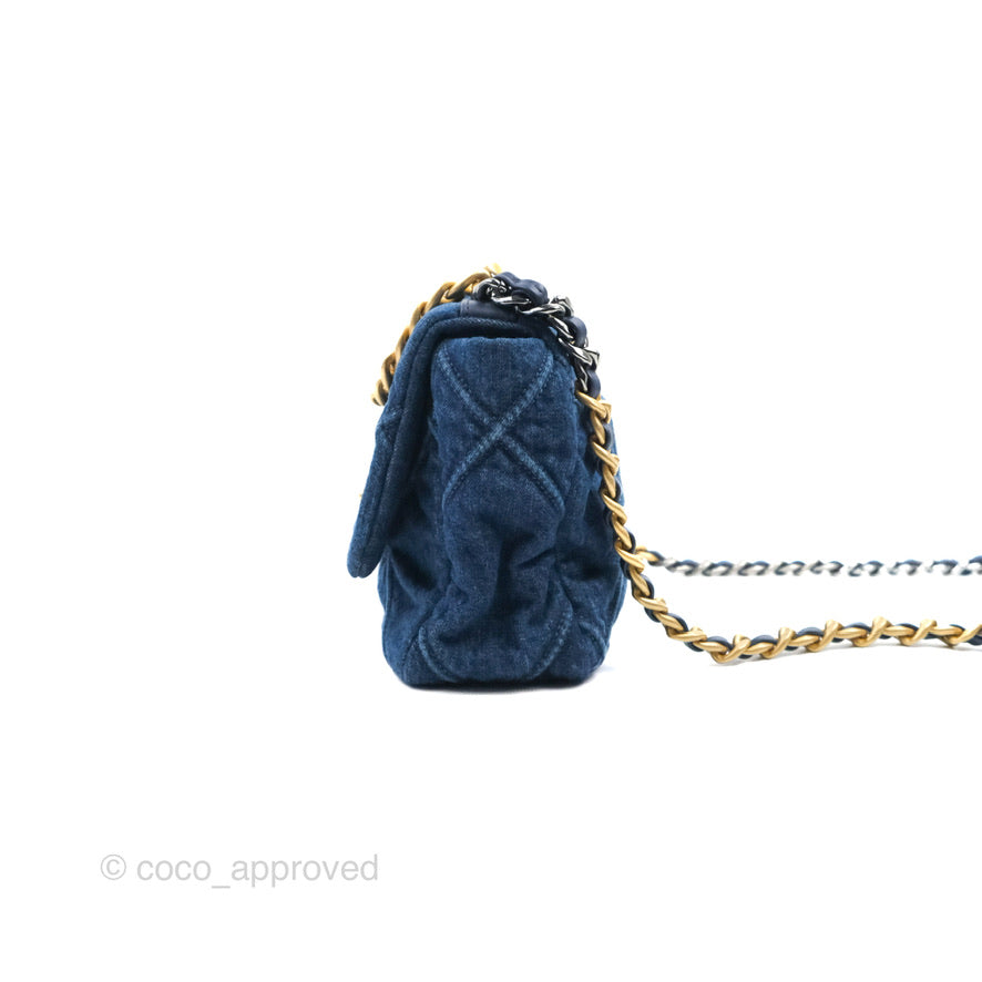 Chanel 19 Small Denim Mixed Hardware