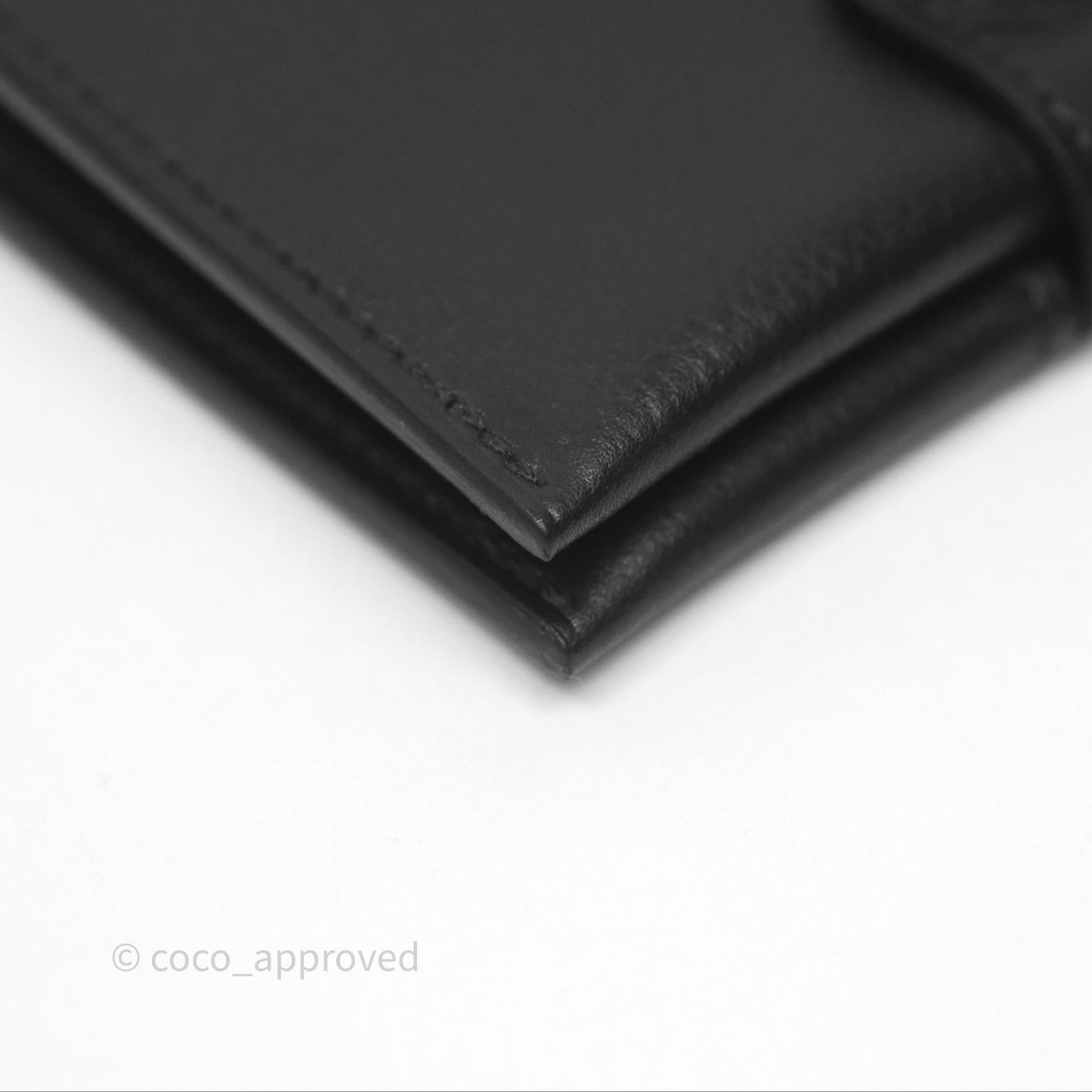 Hermes Porte-Cartes R.M.S Veau Evergrain Noir