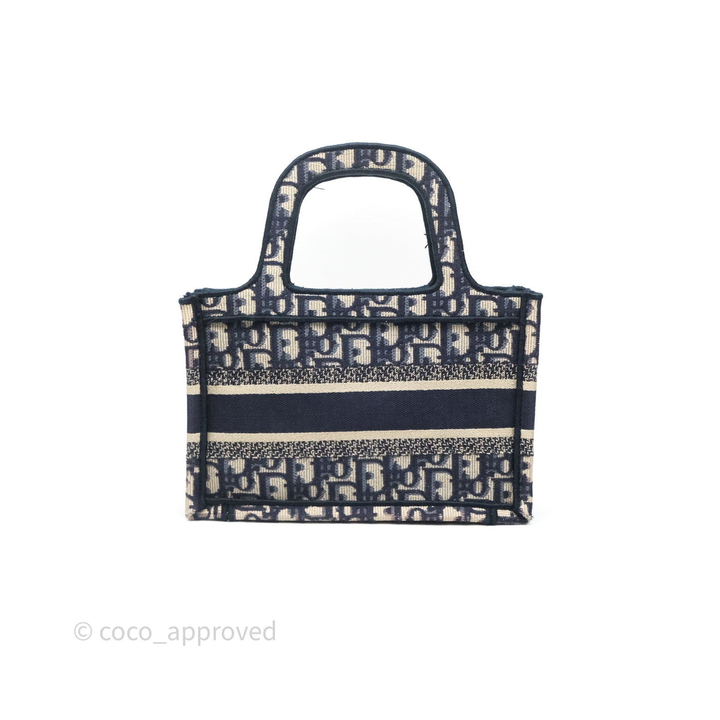 Dior Mini Book Tote Blue Oblique Canvas