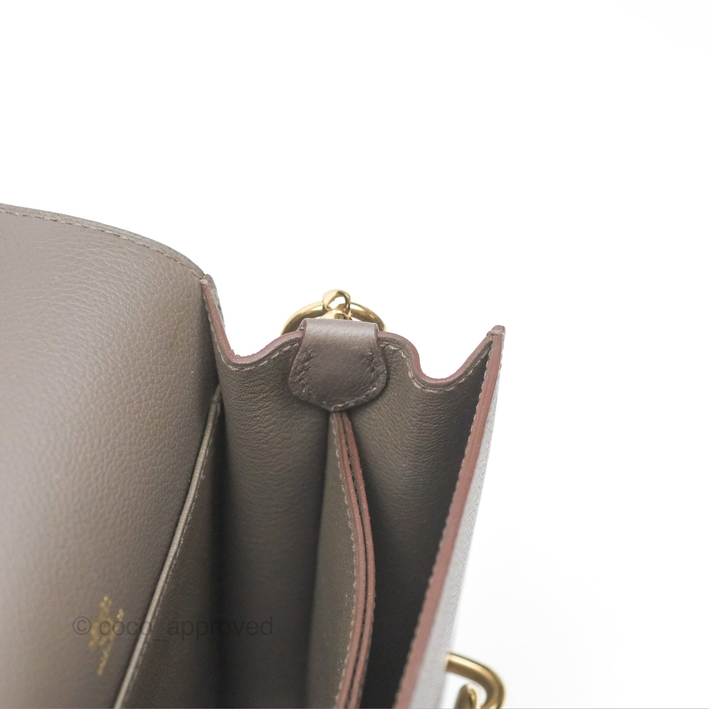 Hermès Roulis Mini 18 Gris Etain 8F Evercolor Gold Hardware