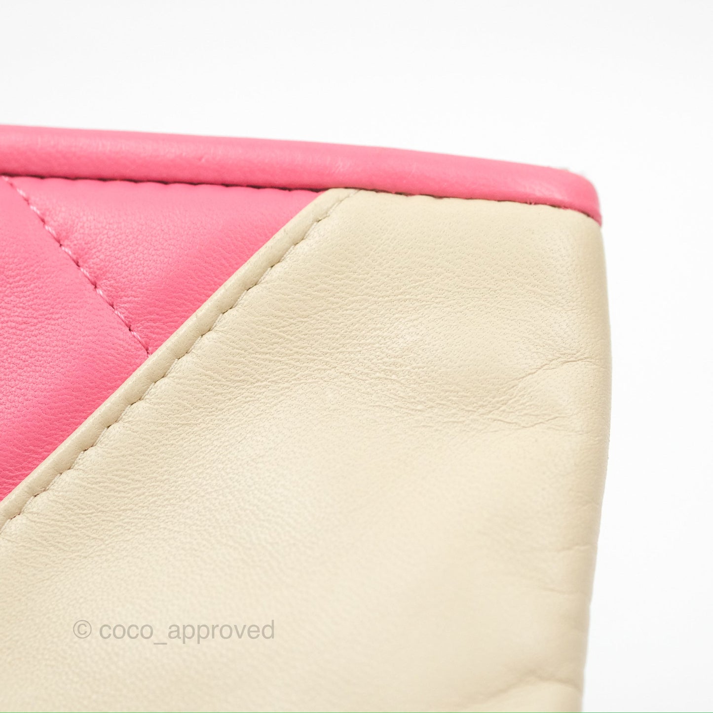 Chanel Cosmetic Case Clutch Patchwork Lambskin Gold Hardware