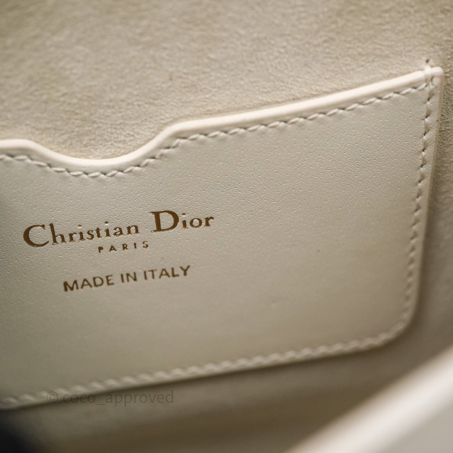Dior Medium Bobby Bag Off White Calfskin Gold Hardware