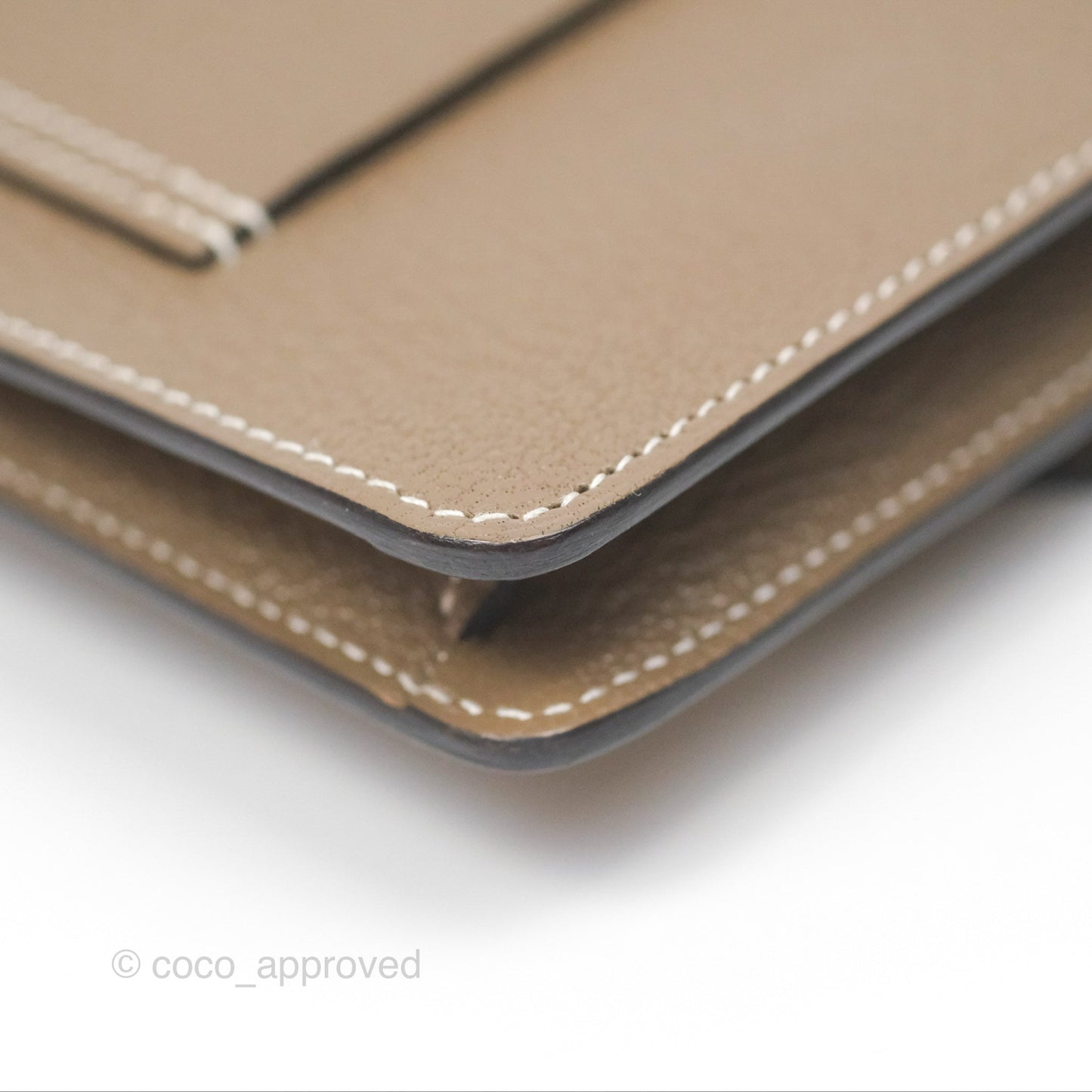 Hermès Roulis Slim Wallet Etoupe Chevre Mysore Palladium Hardware