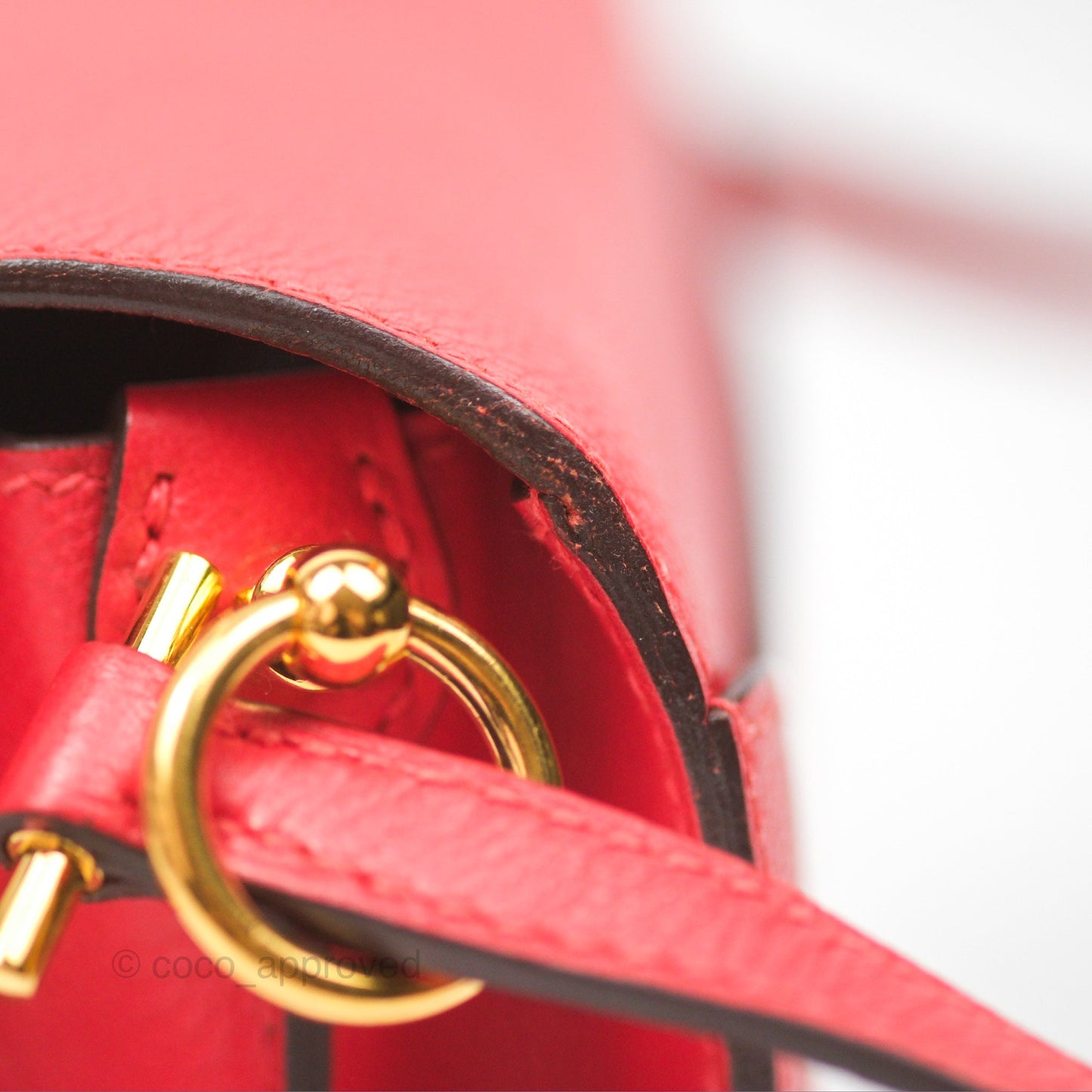 Hermès Roulis Mini 18 Rouge De Coeur Evercolor Permabrass Hardware