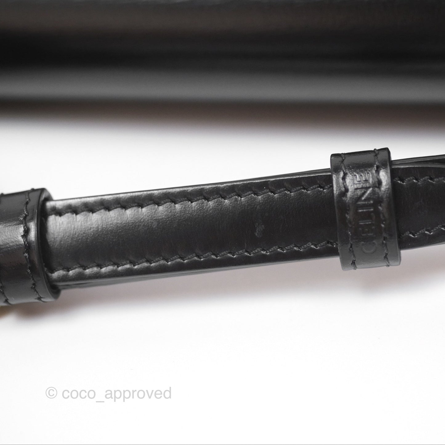 Celine Triomphe Shoulder Bag Black Calfskin