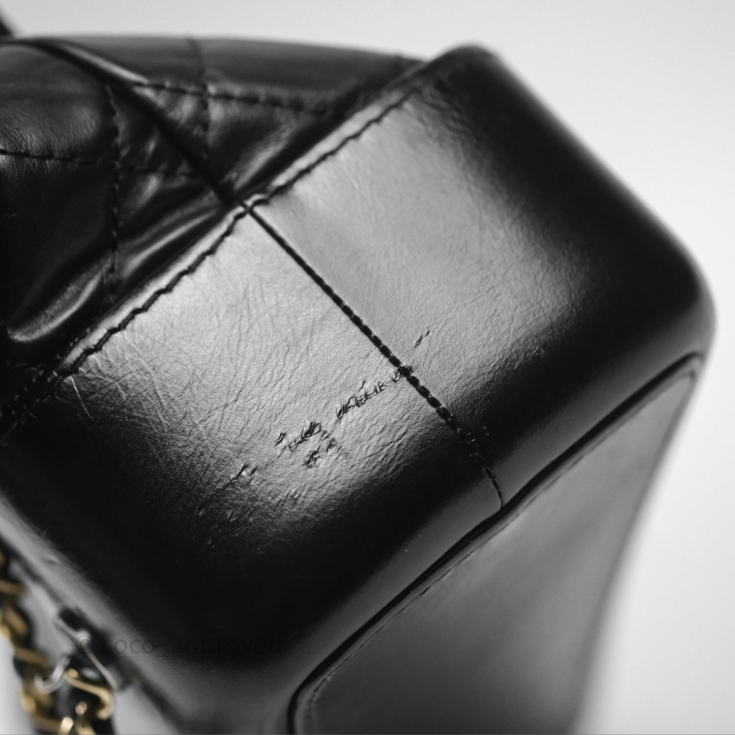 Chanel Small Gabrielle Backpack Black Aged Calfskin